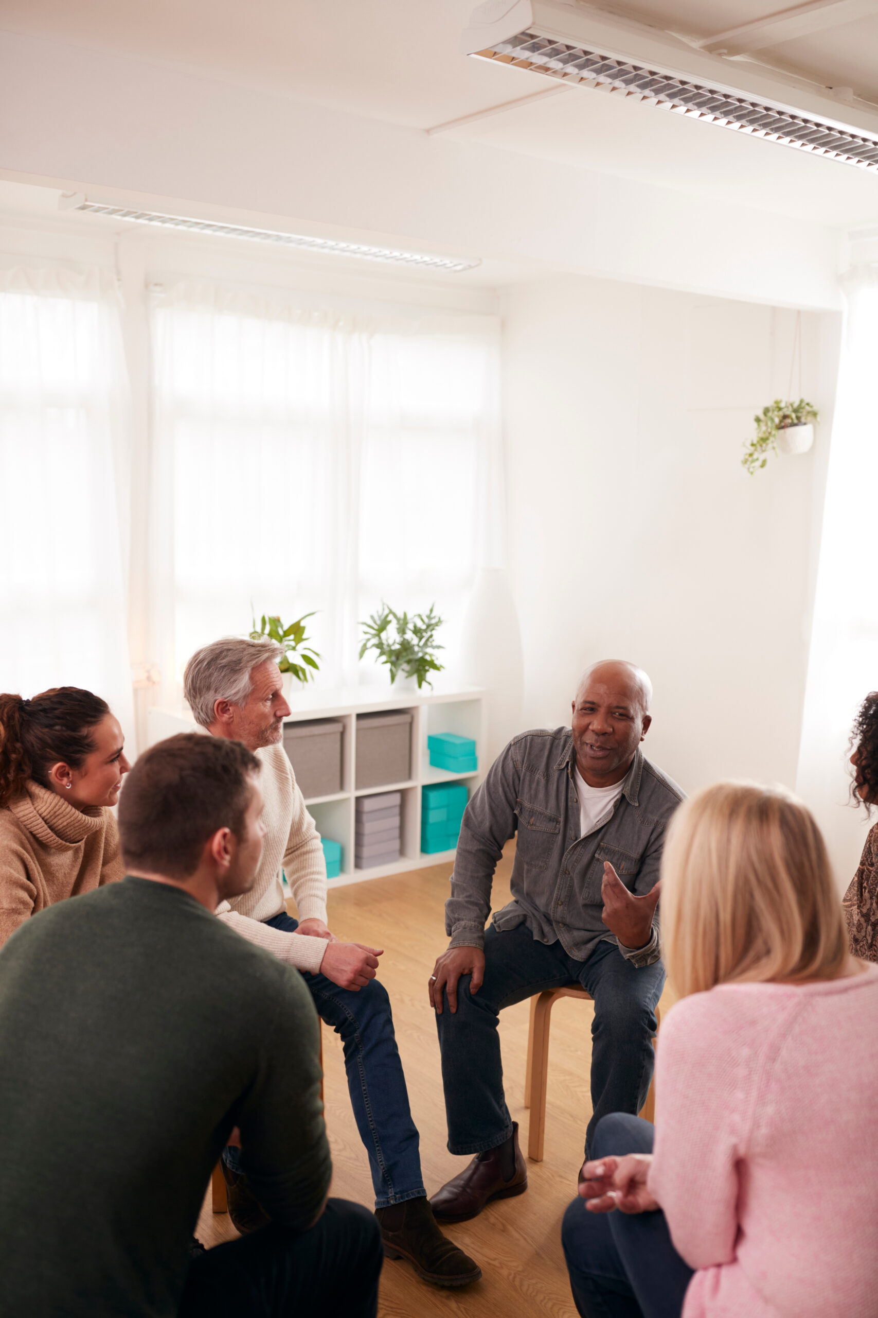 People Attending Support Group Meeting For Mental Health Or Dependency Issues In Community Space Balance Mental Health Addiction Treatement MA 70 scaled