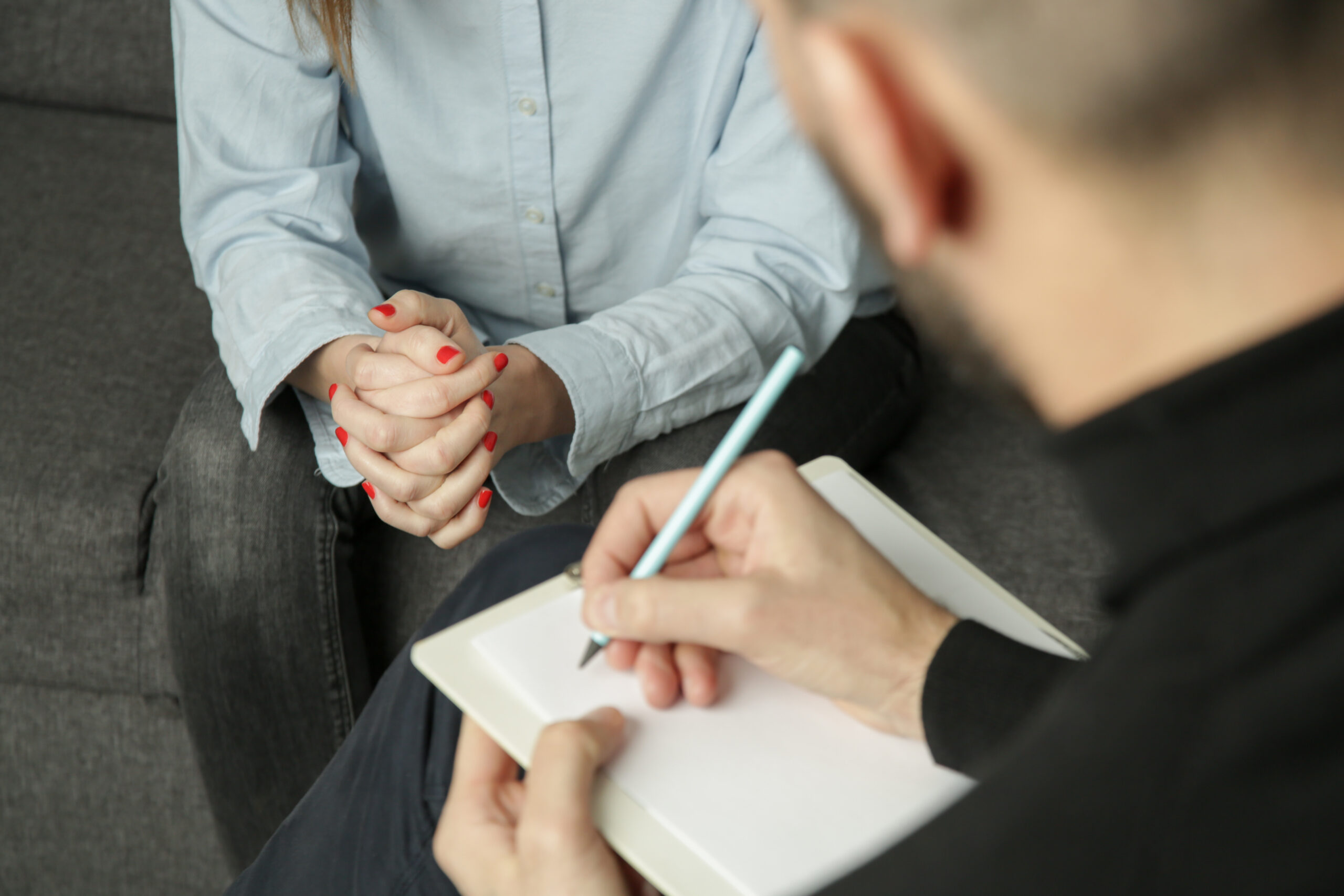 Depressed Woman During Psychotherapy. Young Woman Talking To Her Balance Mental Health Addiction Treatement MA 72 1 scaled