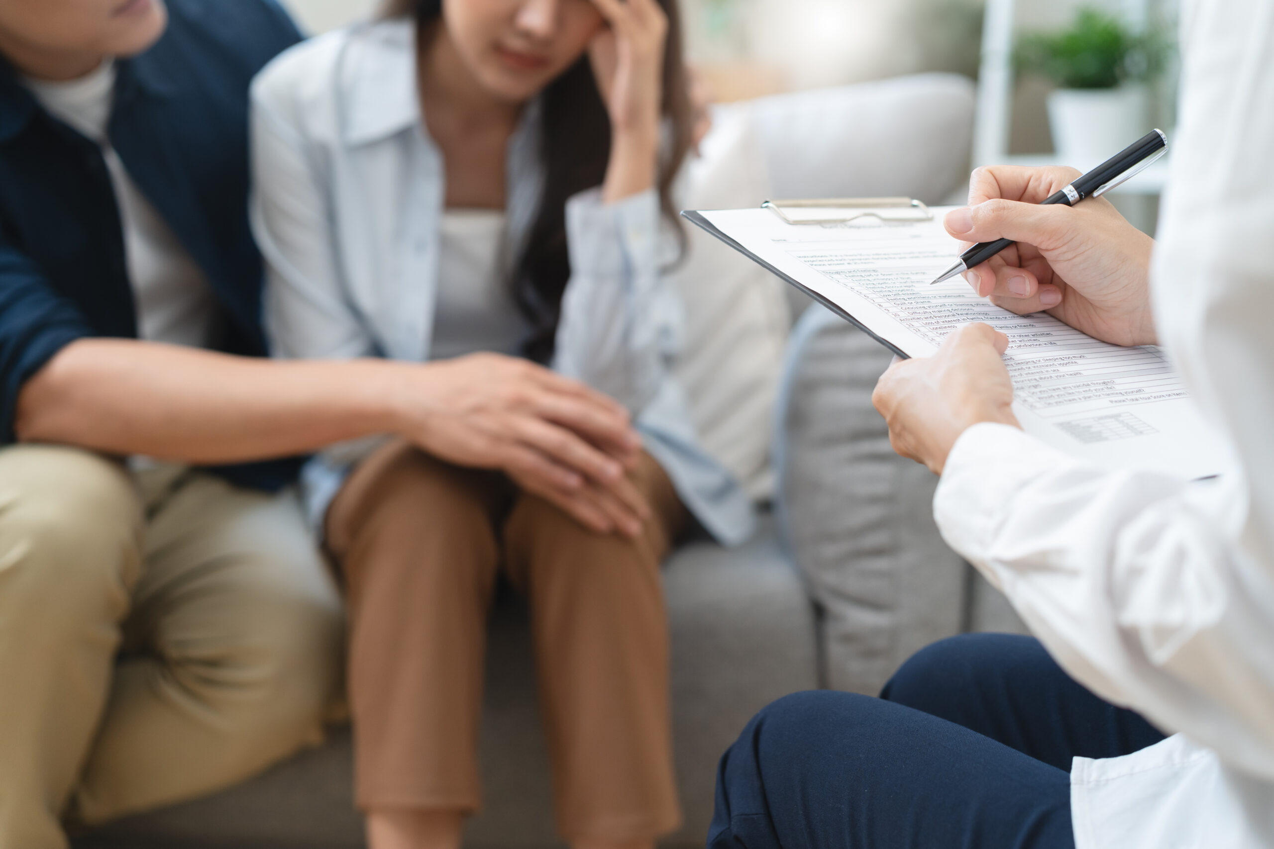 Psychologist Talking With A Couple During Mental Therapy. Balance Mental Health Addiction Treatement MA 83 scaled